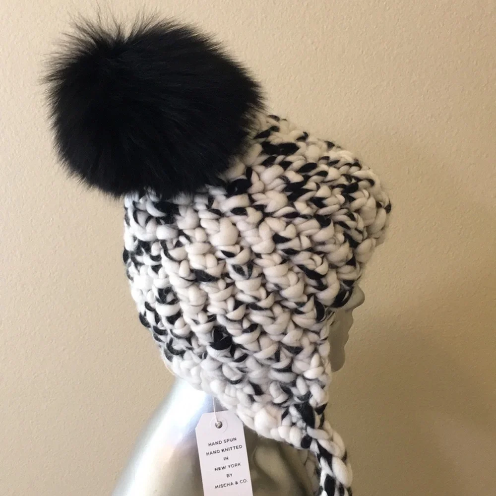 Mischa Lampert Nolita Hat White/Black Blend